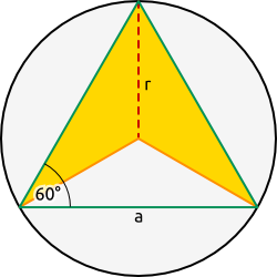 Dreieck in Kreis