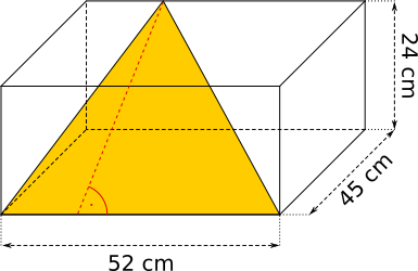 Dreieck in Quader